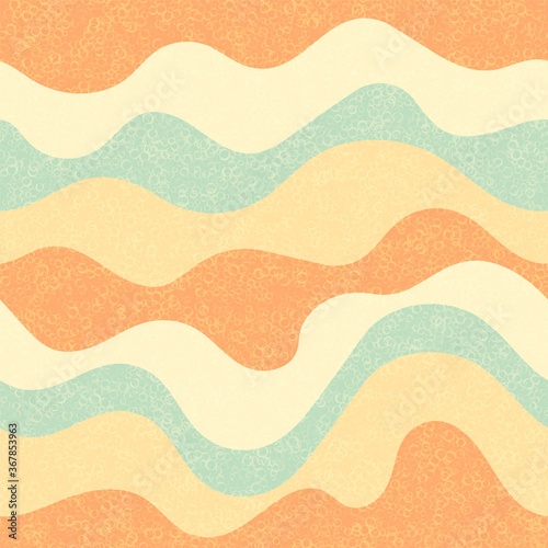 Curve lines ribbons wavy seamless pattern.