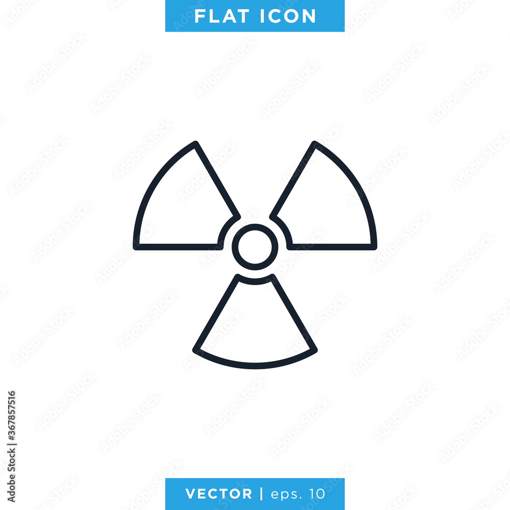 Nuclear Icon Vector Logo Design Template. Nuclear Icon Vector Logo Design Template.