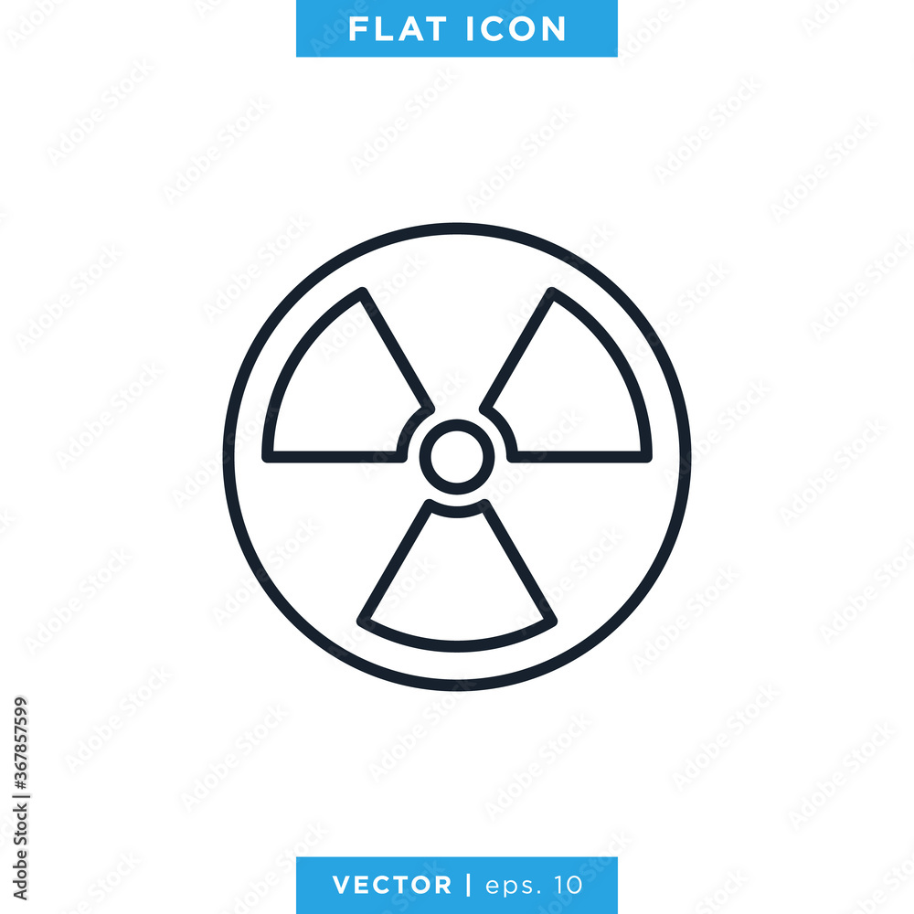 Nuclear Icon Vector Logo Design Template. Nuclear Icon Vector Logo Design Template.