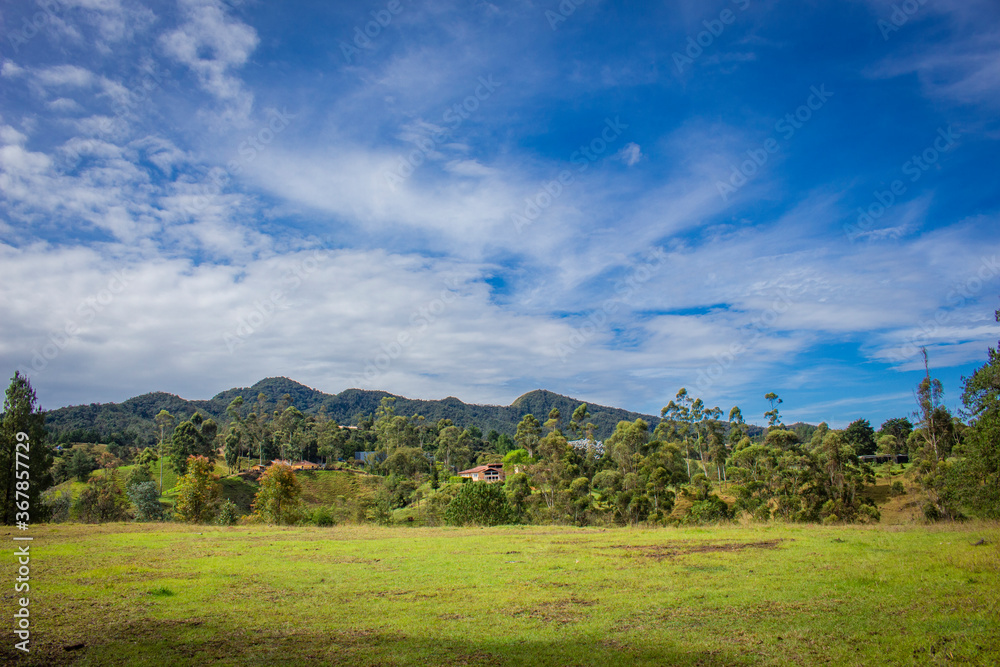 Colombian landscapes. Green mountains in Colombia, Latin America Colombian landscapes. Green mountains in Colombia, Latin America