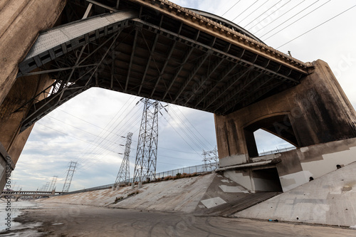 Under the now demolished 6th street bridge at the Los Angeles river near downtown LA California.