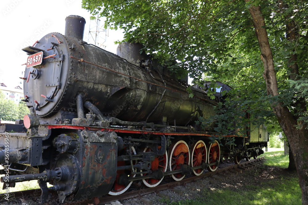 20th century locomotive on display