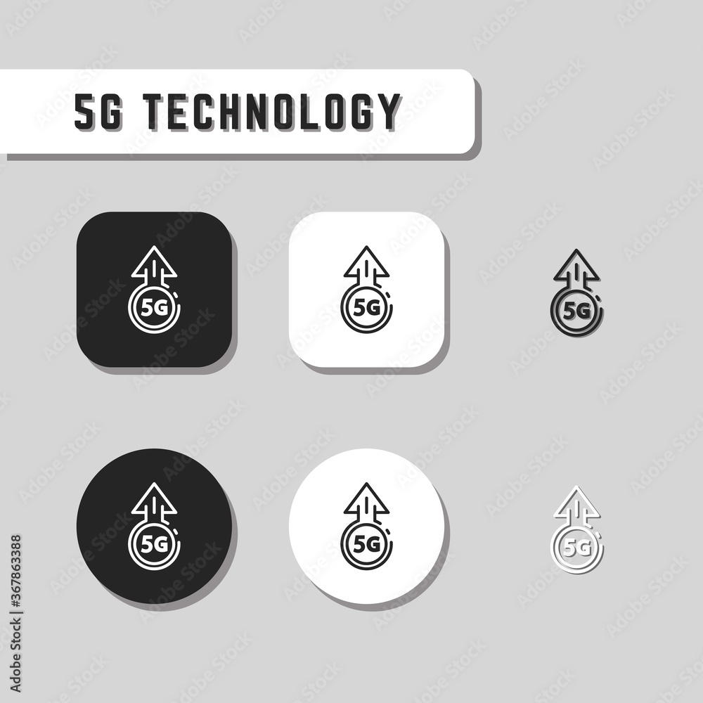 5G Technology Icons Vector Design 5G Technology Icons Vector Design
