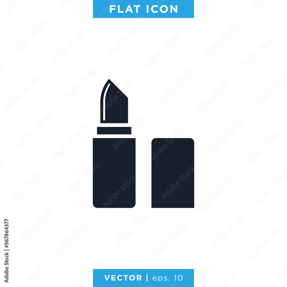 Lipstick Icon Vector Design Template