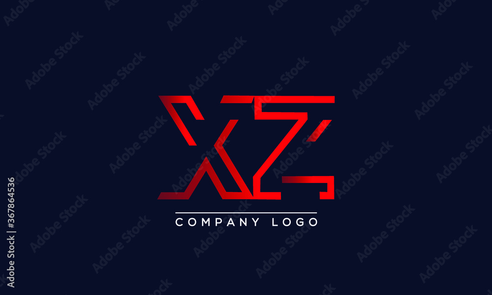 Abstract minimal unique letter icon logo XZ Abstract minimal unique letter icon logo XZ