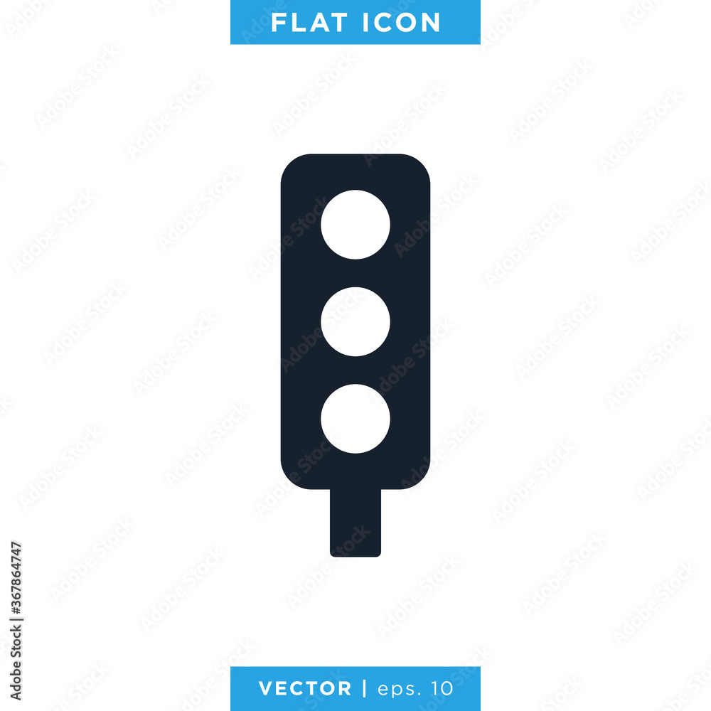 Traffic Light Icon Vector Design Template. Traffic Light Icon Vector Design Template.