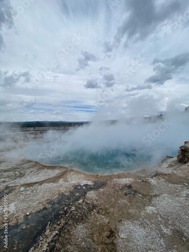geyser in yellowstone national park © Libby