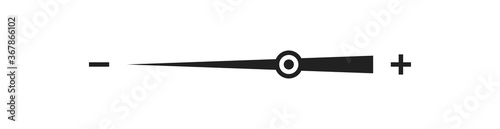 Horizontal indicator ruler bar icon. Scale meter vector illustration for design.