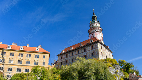 Medieval castle and tower in Europe