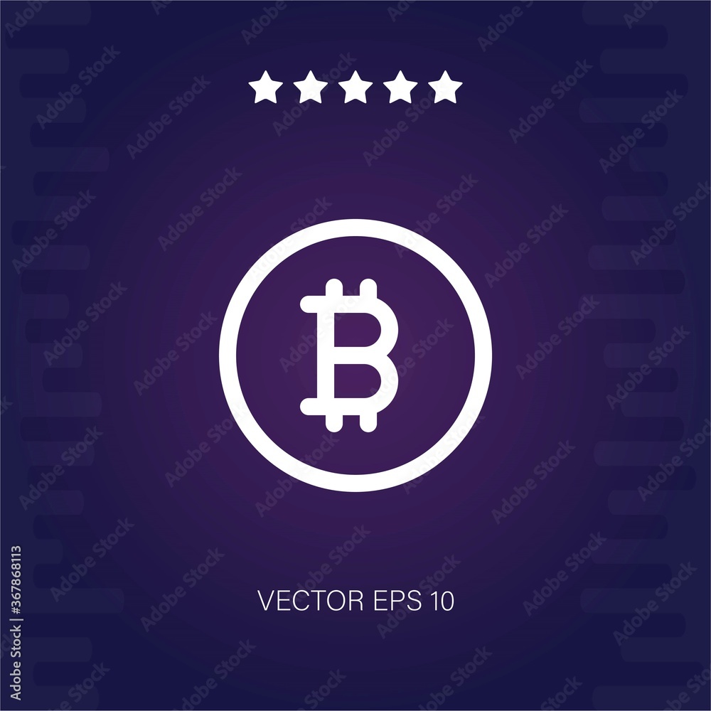 Obraz premium bitcoin vector icon