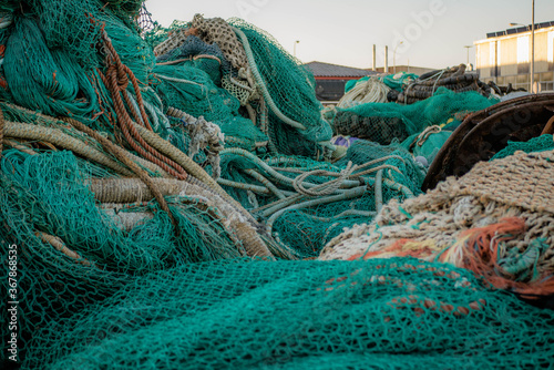 boat ropes and fishing nets