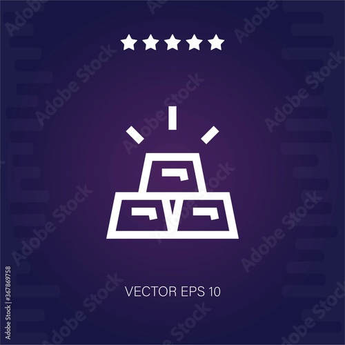 Gold Ingots vector icon