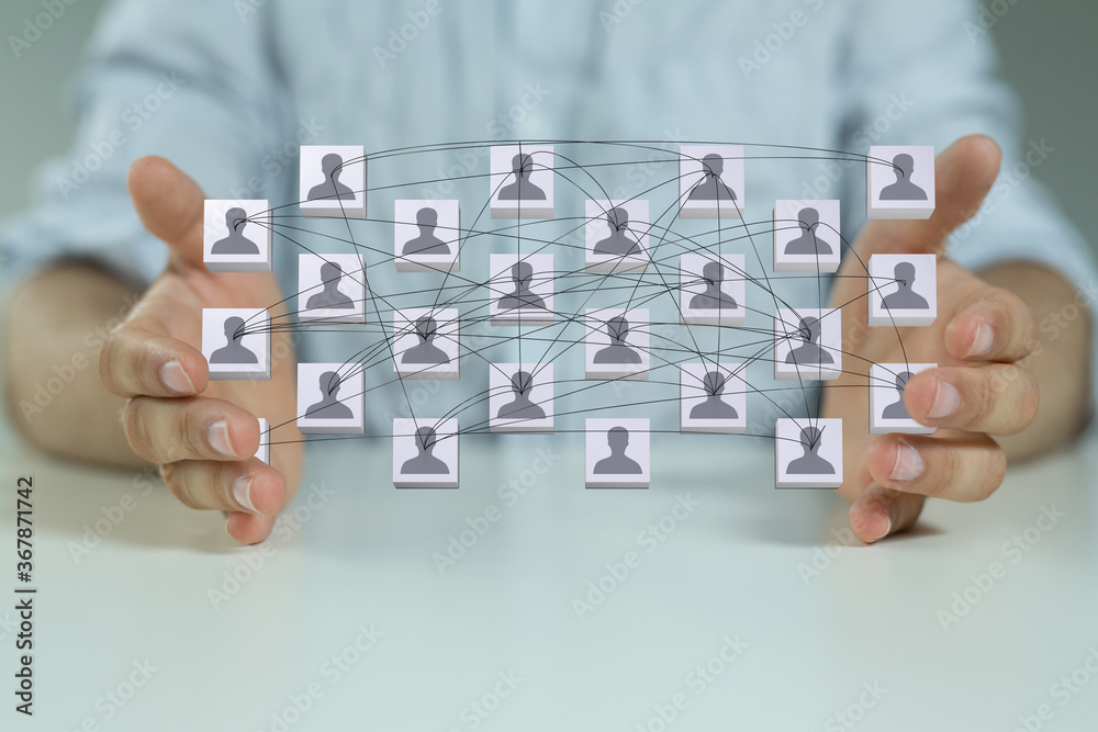 organization chart team concept networking group organization chart team concept networking group