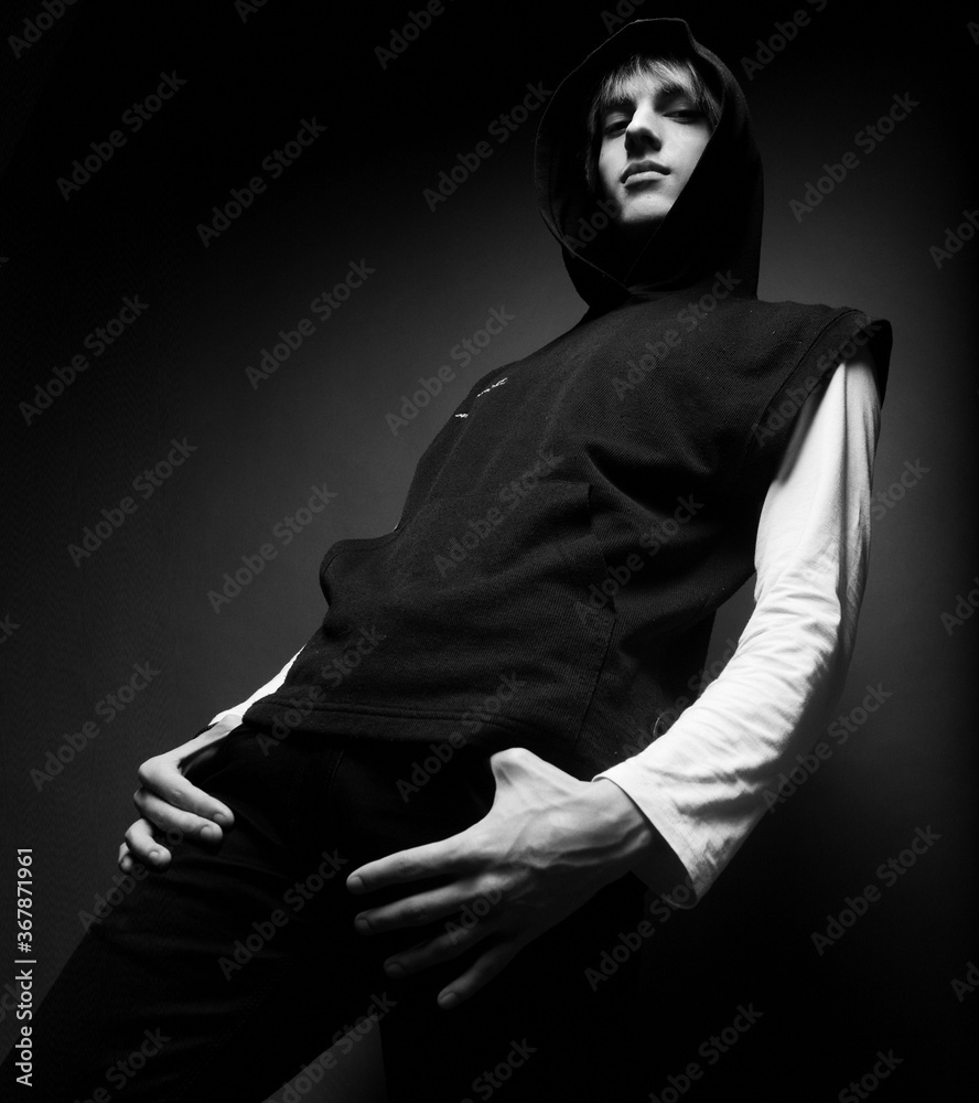 teen male portrait, expressionless teen male portrait, expressionless