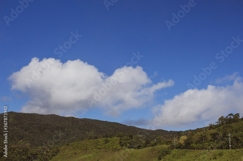 Colombian landscapes. Green mountains in Colombia, Latin America