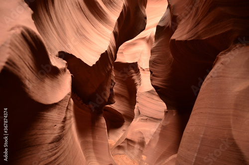 Carved and Shaped Walls of Antelope Canyon in Arizona