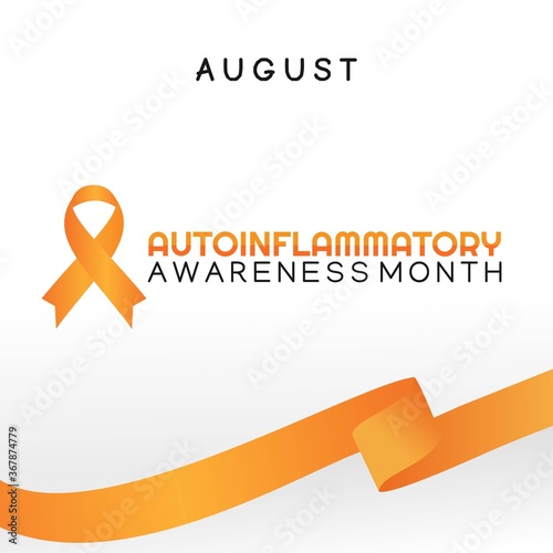 August is Autoinflammatory  Awareness Month Vector Illustration photo