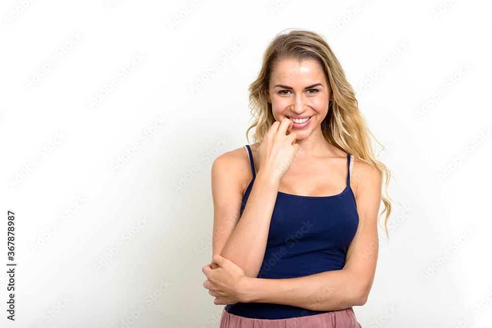 Portrait of young beautiful woman with blonde hair Portrait of young beautiful woman with blonde hair