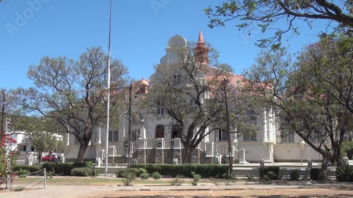 HD summer day video of Graaf-Reinet town and its fine vintage buildings. Graaf-Reinet is a historical and fourth oldest (est. 1786) SA town, located in Eastern Cape Province, South Africa photo