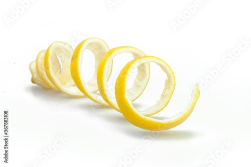 Bilde på lerret Spiral lemon peel garnishment