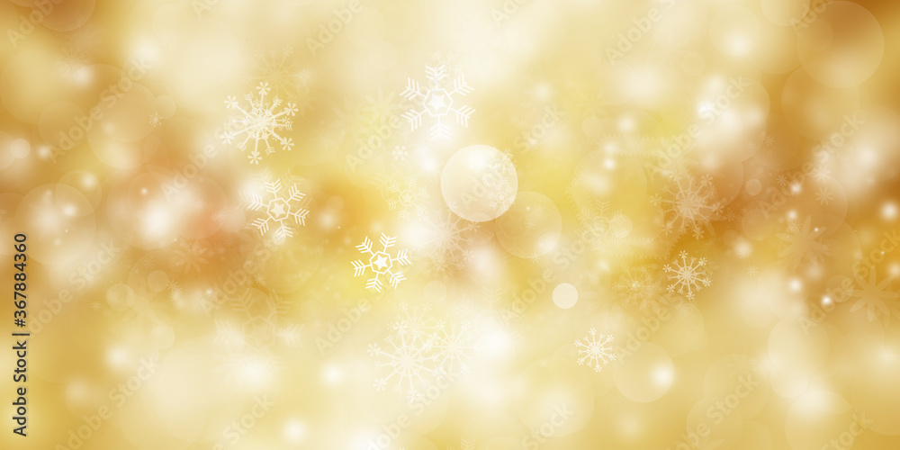 white bokeh blur background / Circle light on yellow background / Light gold sparkle background white bokeh blur background / Circle light on yellow background / Light gold sparkle background