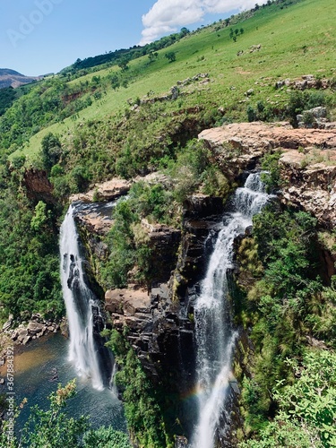 waterfall in the mountains