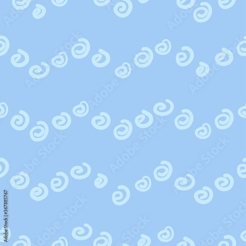 Seamless pattern with spiral shapes, vector illustration