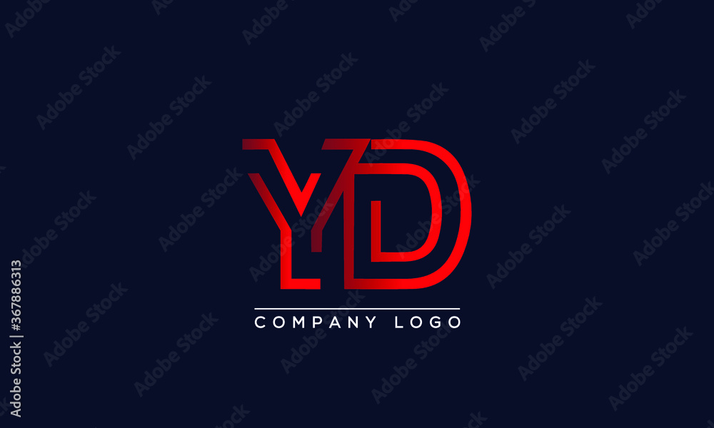Abstract unique modern minimal alphabet letter icon logo YD Abstract unique modern minimal alphabet letter icon logo YD