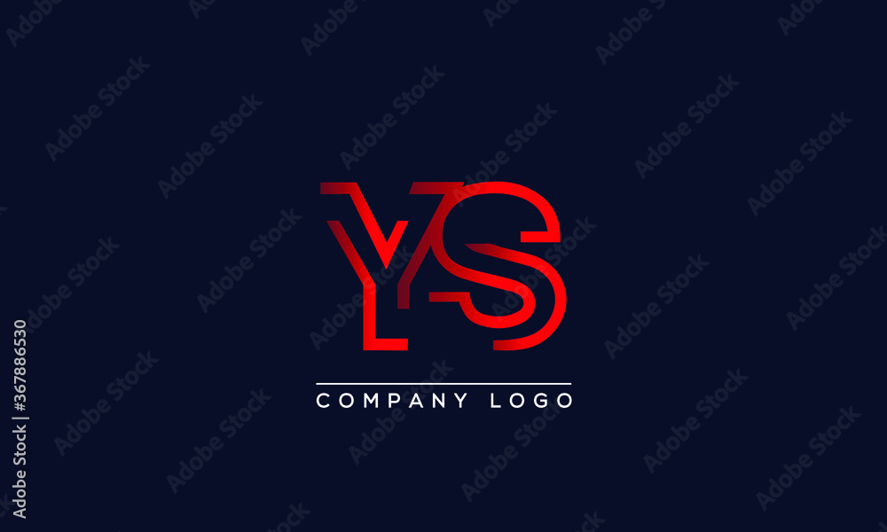 Abstract unique modern minimal alphabet letter icon logo YS Abstract unique modern minimal alphabet letter icon logo YS