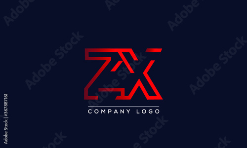Creative Letters ZX Logo Design Vector Template. Initial Letters ZX Logo Design 