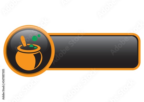 witch cauldron button