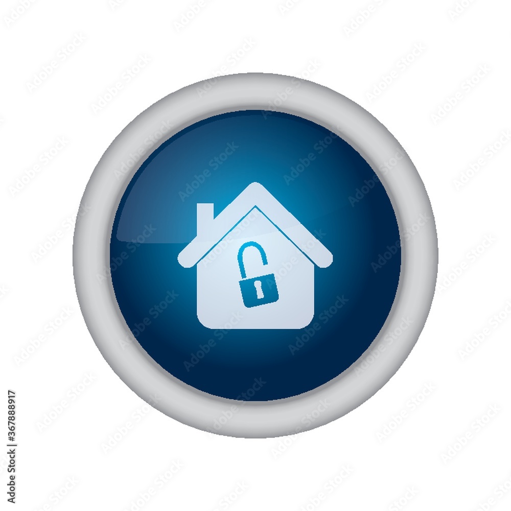 home button with unlock sign home button with unlock sign