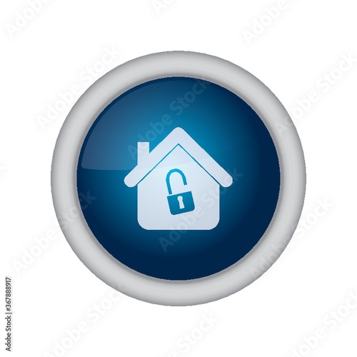 home button with unlock sign