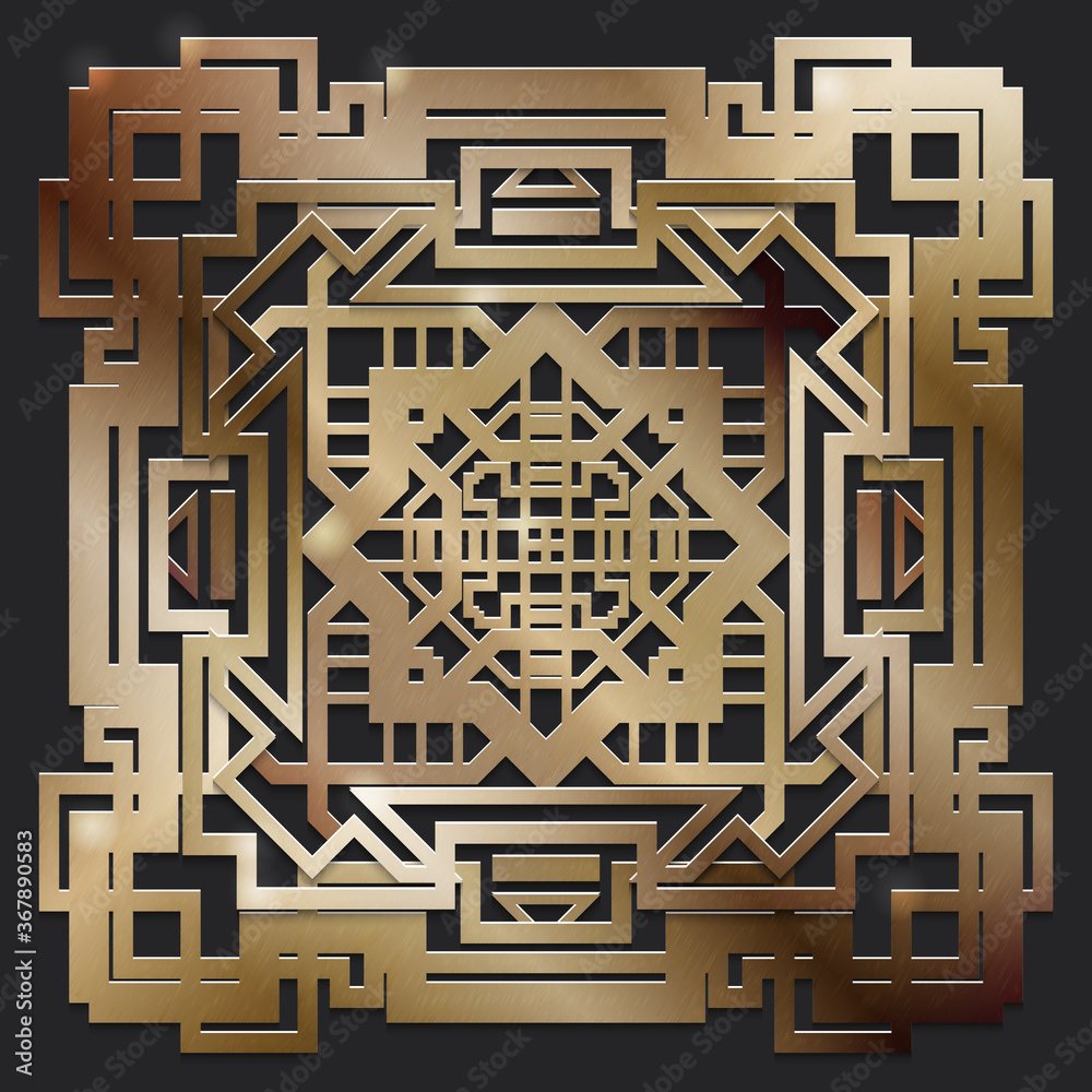 Retro Ornate pattern for Old party Gatsby style. Art deco geometric gold background. Retro Ornate pattern for Old party Gatsby style. Art deco geometric gold background.