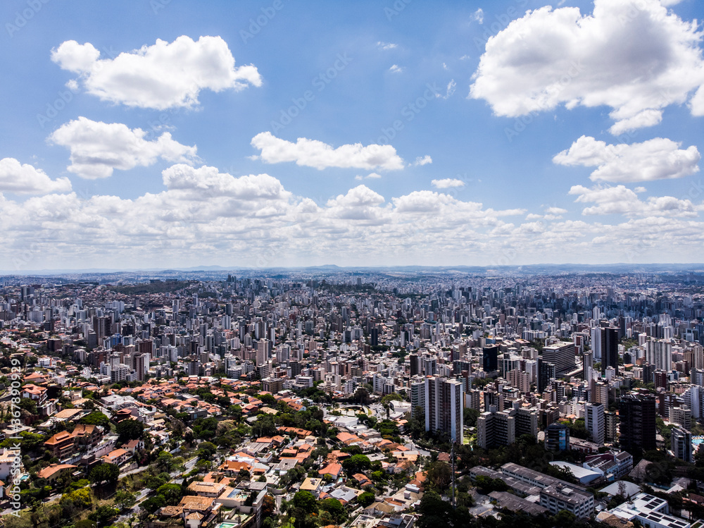 aerial view of the city