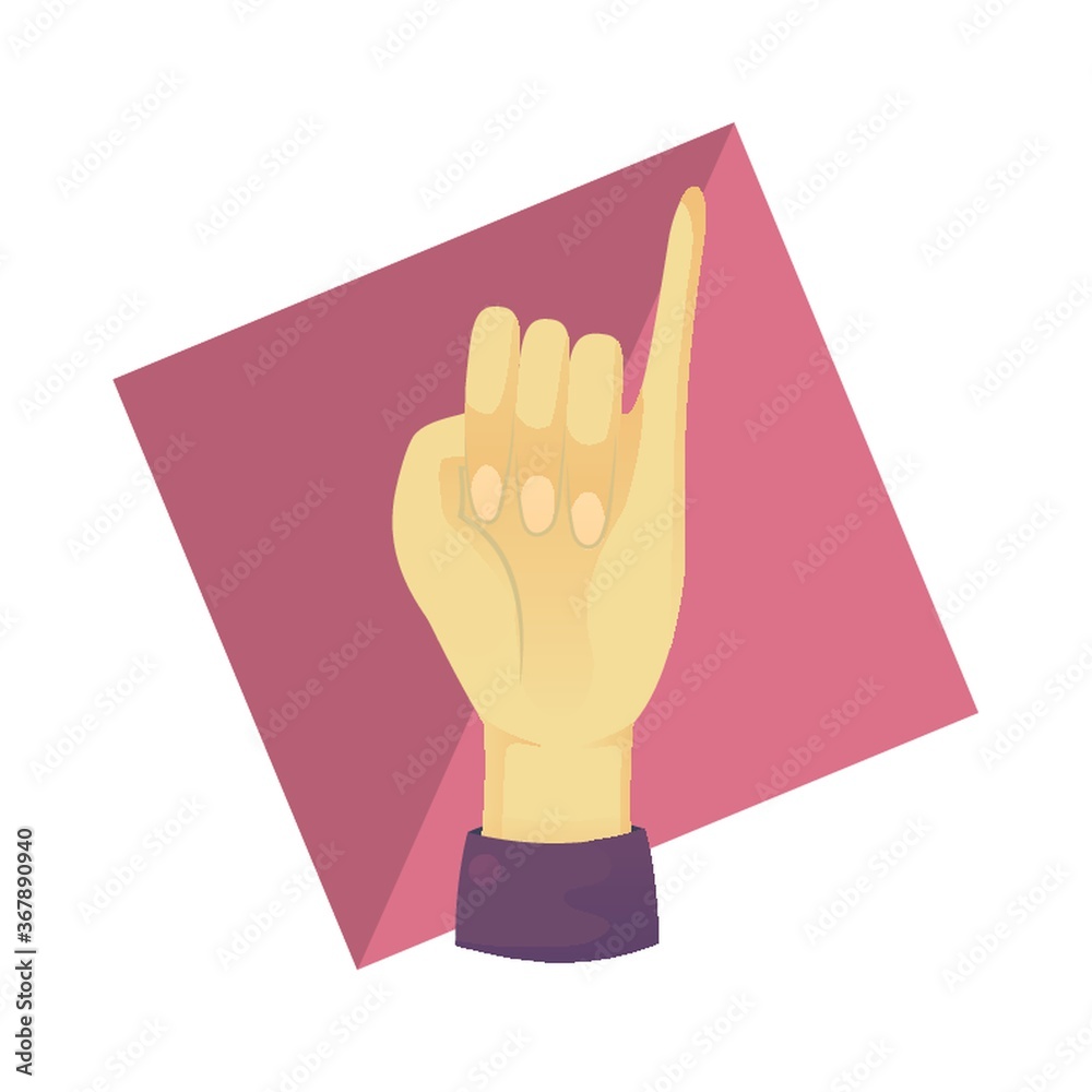 Fototapeta premium hand showing little finger