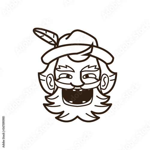 man with alpine hat