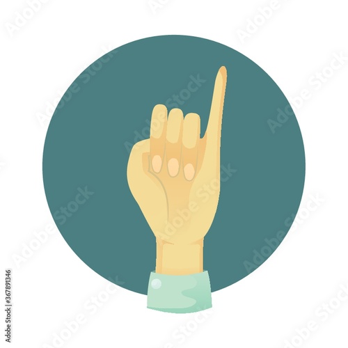 hand showing little finger