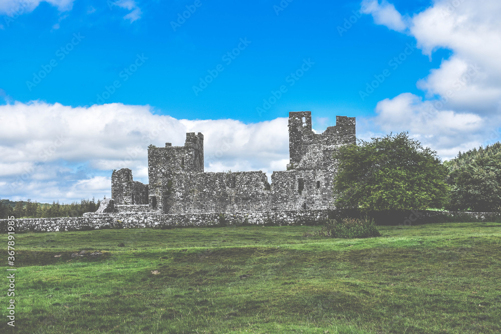 ruins of the castle in ireland