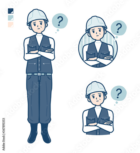 simple work wear middle man_Question-pose