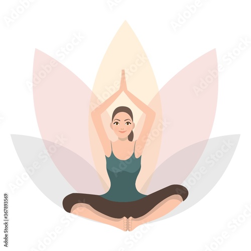 woman practising yoga pose
