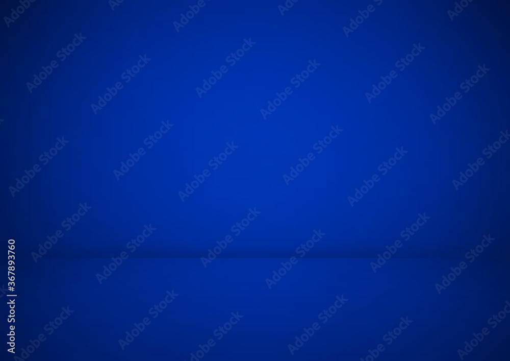 Empty blue studio room background. Used for display or montage your products