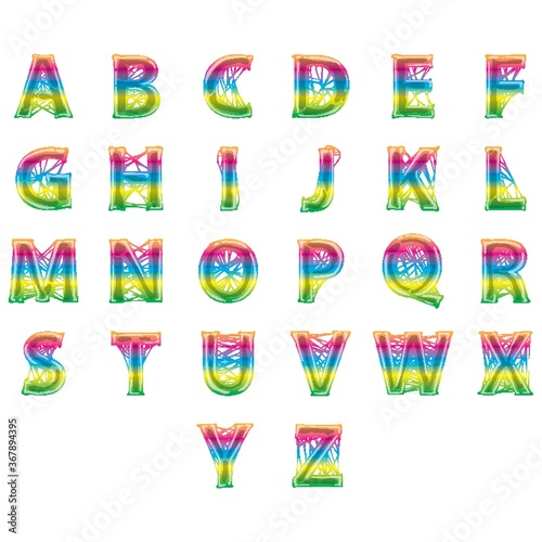 abstract design of alphabets