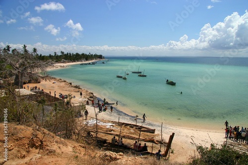 A small fishing village in Pemba, Mozambique