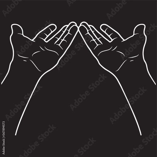 outstretched hands