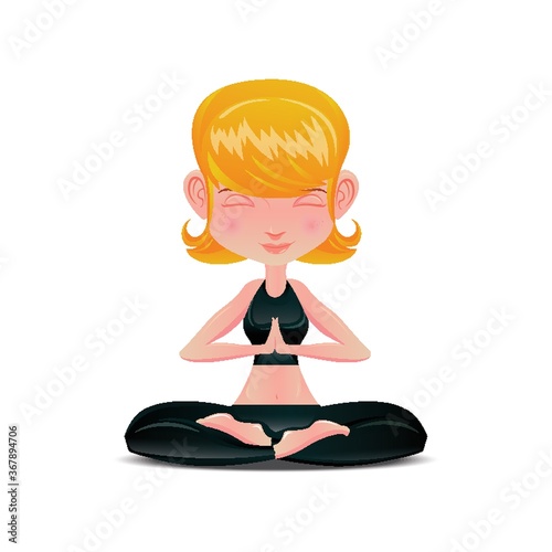 woman practicing yoga