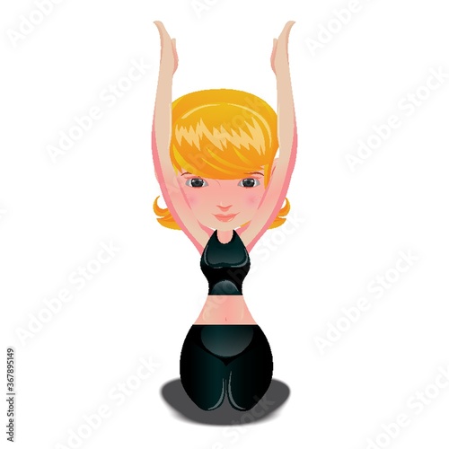woman practicing yoga