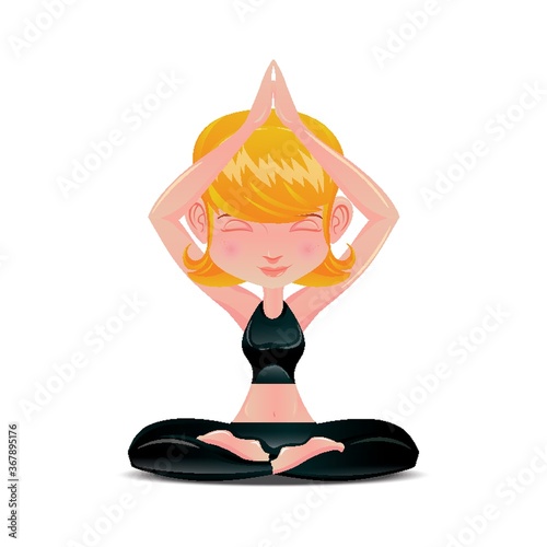 woman practicing yoga
