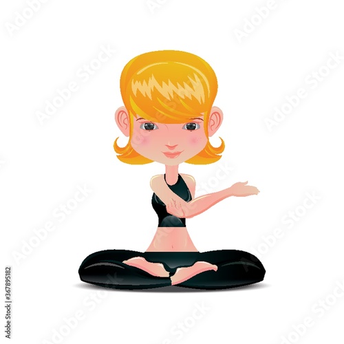 woman practicing yoga