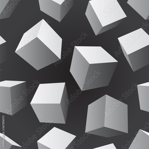 Abstract 3D seamless pattern